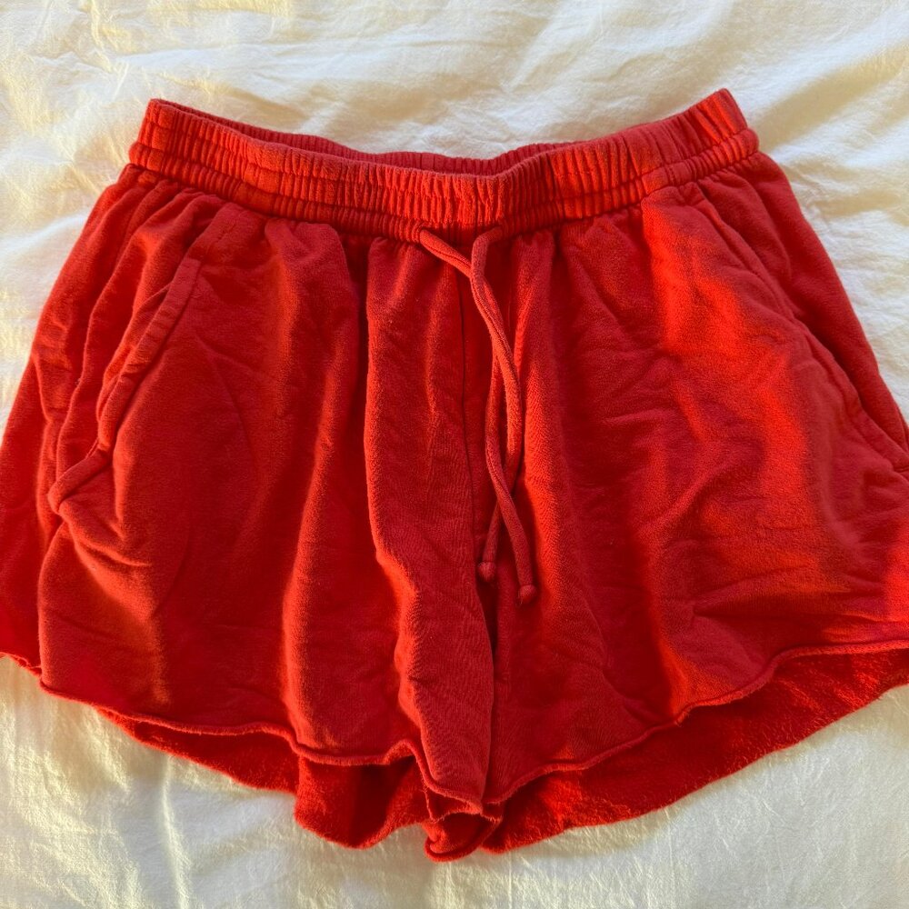 Skatie Red Drawstring Shorts Size Small